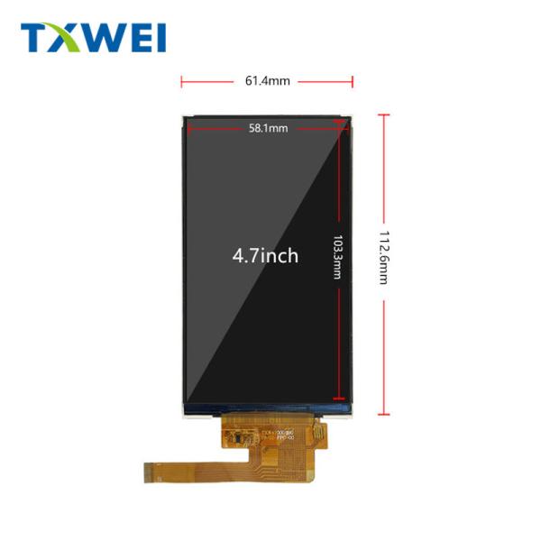 4Ecrã LCD TFT de 0,7 polegadas com listras RGB