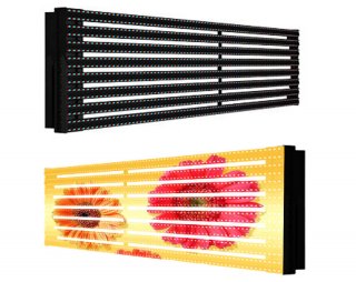 1R1G1B Pixel LED Curtain Display 80% Transparency Outdoor Fixed Installation