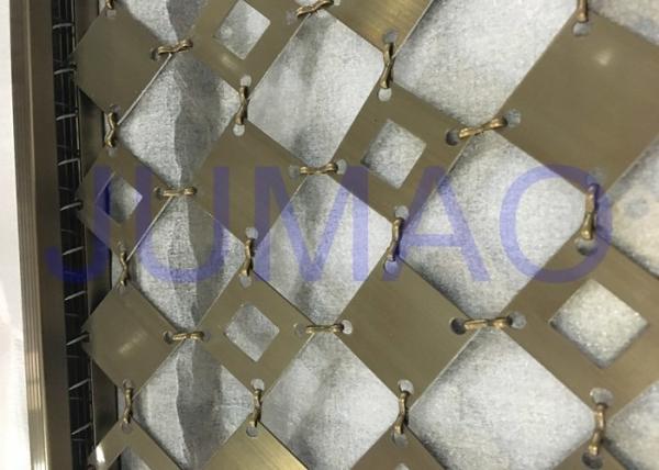 Geometric Slice Decorative Metal Curtains Bronze / Aluminum Decorative Divider