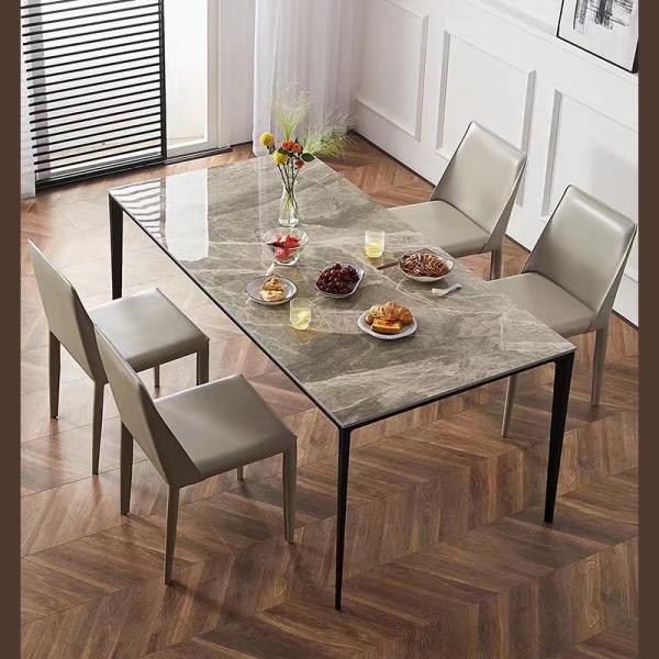 Saddle Craft Metal Base Dining Chairs 810mm Height Comfortable Leather