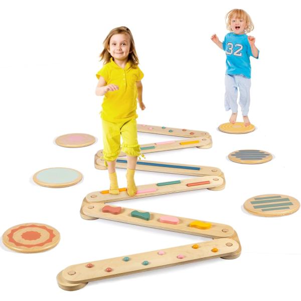 Sample Charge Free Toddler Balance Beam and Stepping Stones for Coordination Building