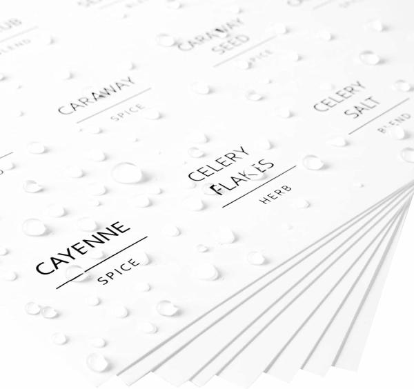 Minimalist Style Custom Printing Label for Pantry Containers Jars Bathroom