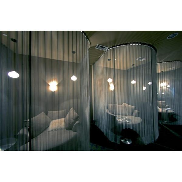 Decorative Wire Mesh Curtain Coil Drapery Stainless Steel / Aluminum Materials