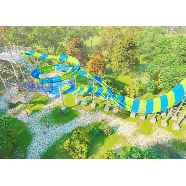Aqua Park Water Park Slide Fiberglass Flume 2 Persons / Time Sliding Mode