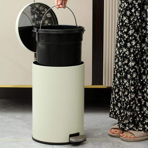 Wholesale Stainless Steel Foot Pedal Trash Can Stay Open Treadle Step-On Garbage Bin Dustbin Soft Close