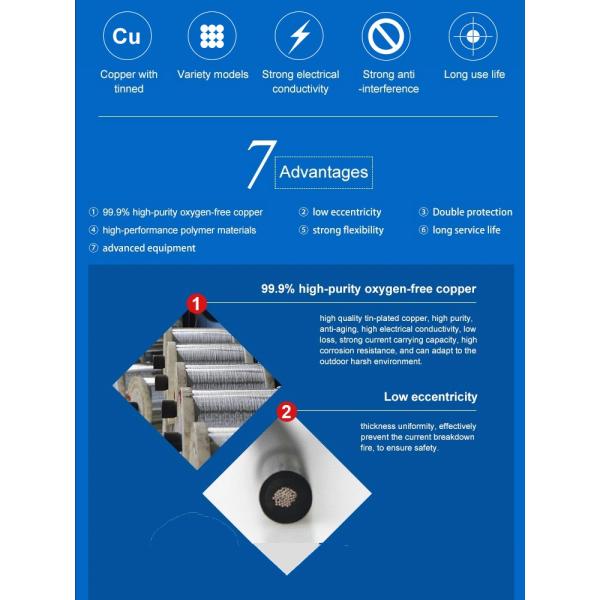 Трудно- нося электрический кабель провода кабеля/4мм Пв1ф фотовольтайческий для электрической системы