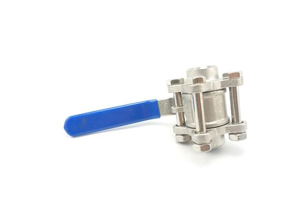 Manual 3 Piece Stainless Steel Ball Valve , Handy Sanitary Ball Valves