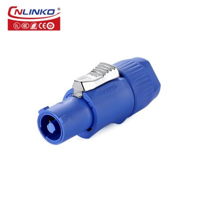 CNLINKO Waterproof Three Pole Cable Connector 3 Pole Plug Powercon Connector