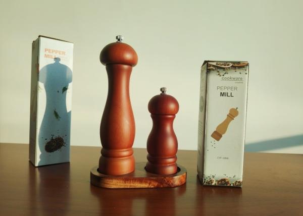 Adjustable Roman Columns Classic Wooden Mill Salt And Pepper Grinder Set  Fine Seasoning Set