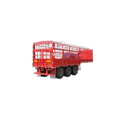 Supply Tri Axles Livestock Animals Fence Cargo Semi Truck Trailer with Air Suspension