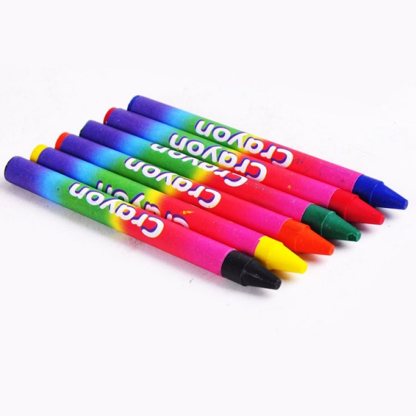 6pcs hot sale pastel non toxic crayons set with color box package