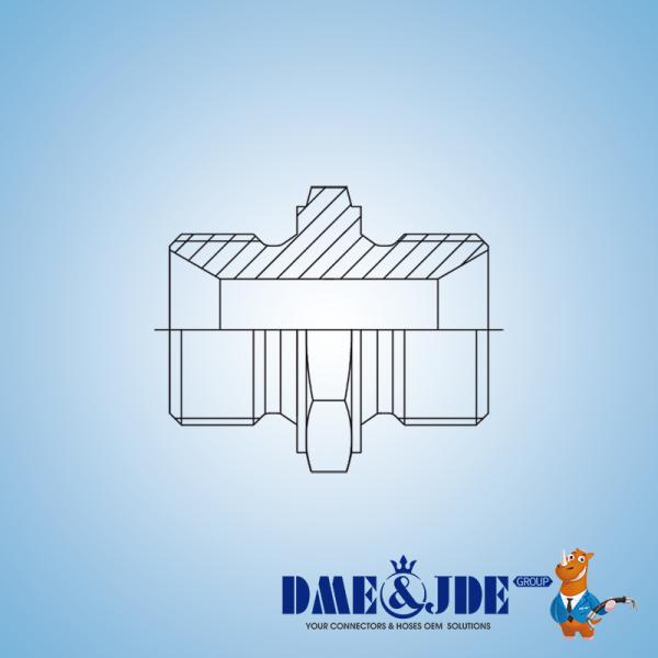 1/8 - 2 Straight BSPP Male 60° Cone Hydraulic Hose Fitting Adapters DABPM105M