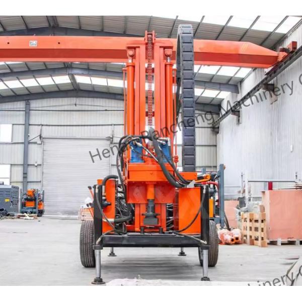 Small Hydraulic Wheel Type Water Drilling Rig 200m Borehole Drilling Machine for sale