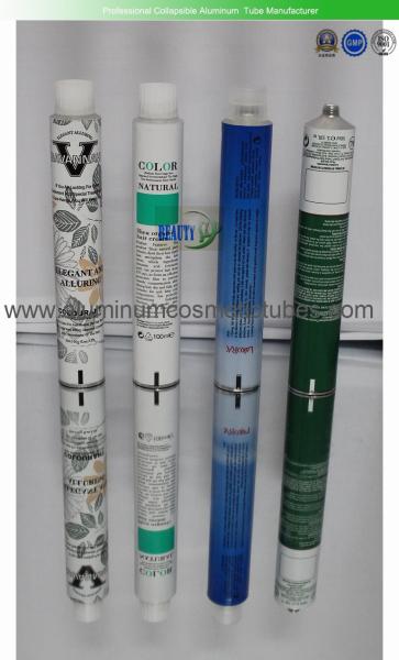 Hand Cream Aluminum Collapsible Tubes Silk Screen Printing 100% Recyclable
