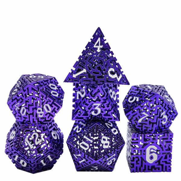 Hollow Maze Metal Dice Set DND Krusu'S Call RPG Multi Faceted