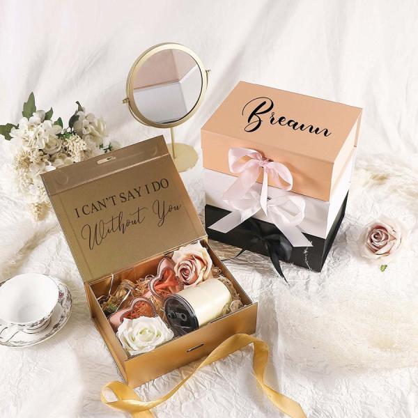 Rigid Magnetic Ribbon Closure Underwear Clothing Lingerie Gift Box Packaging