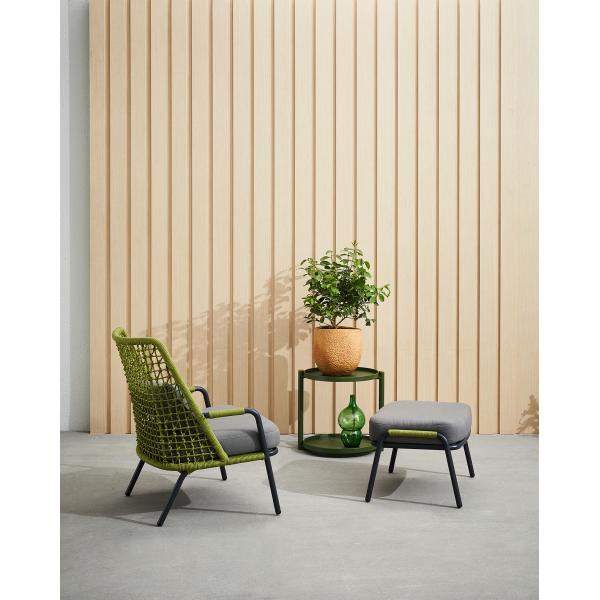 Modern Style Patio Rope Sofa Outdoor Furniture Hotel 2 Seater Aluminium Outdoor Sofa for Courtyard