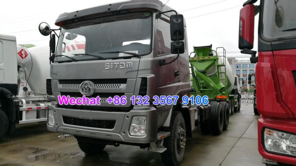 LHD & RHD 6x4 Tri-Ring 375HP 8--12CBM concrete cement mixer truck for Philippines