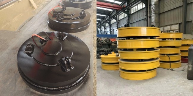 Магнит 700mm большого кругового электрического крана экскаватора электромагнитного патрона поднимаясь 800mm