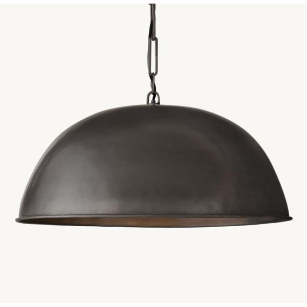 Никель / латунь / бронза Большой купол Подвесная лампа регулируемая высота