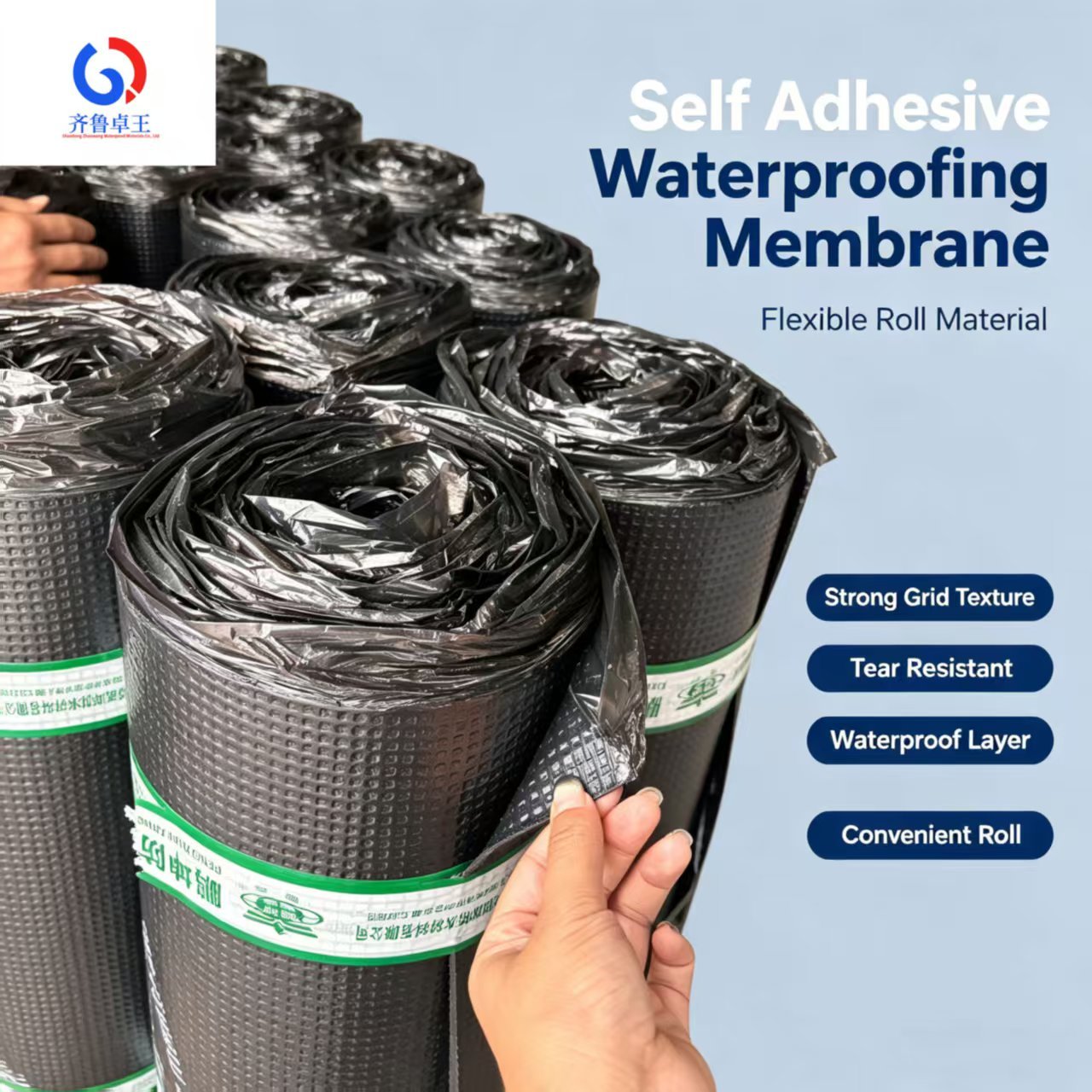 Factory Supply Self‑Adhesive Bitumen Waterproof Membrane, Aluminum Foil Surface, UV‑Resistant for Metal Roof