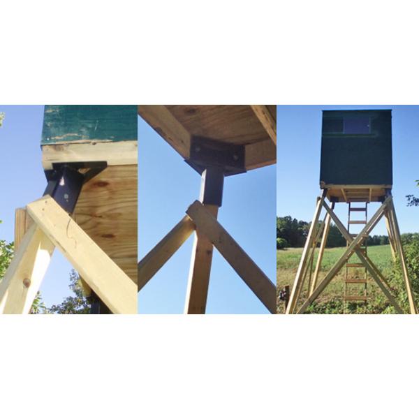 Высокая прочность стальной оленей слепой башни стоять скобки 4X4 для пользовательского деревянного дома в черном