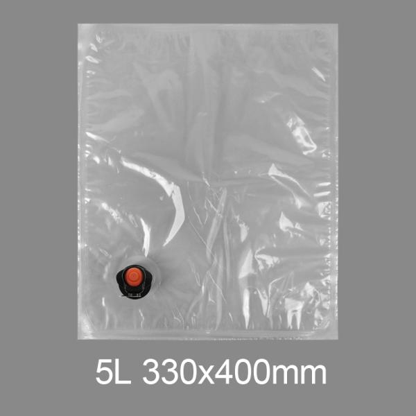 Sac robinet en plastique transparent personnalisé BIB 3l 5l 10l 20l pour eau potable, vin, jus de fruits en boîte avec valve papillon Vitop