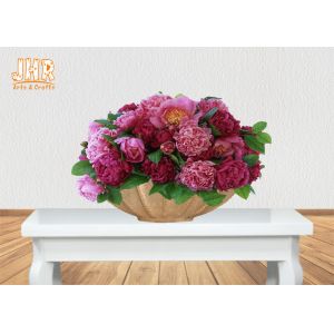 Cuenco helado forma de la porción de la flor de la fibra de vidrio del oro del barco para la boda casera