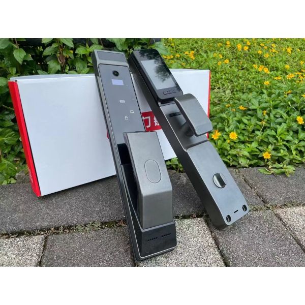 Qleung S914MAX 3D Face  Tuya Wifi Automatic Lock Fingerprint Code Card Smart Door Lock with Peephole Camera