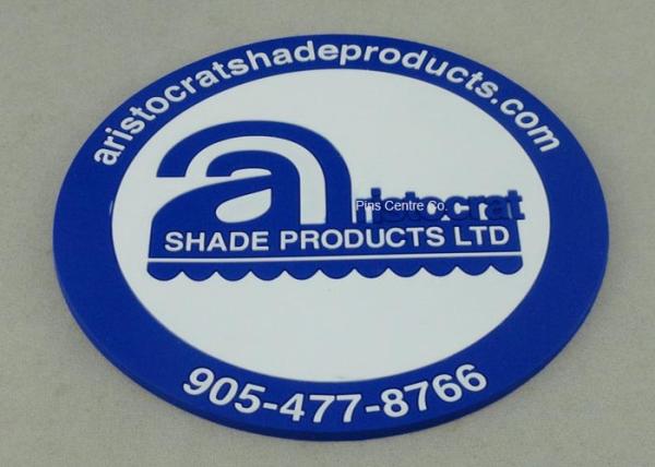 Business 2D EVA / Rubber / PVC Coaster Round Shape Dia 7 - 9cm
