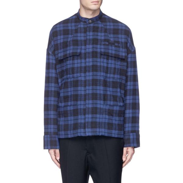 Leisure Style Plaid Shirt Flannel Jacket