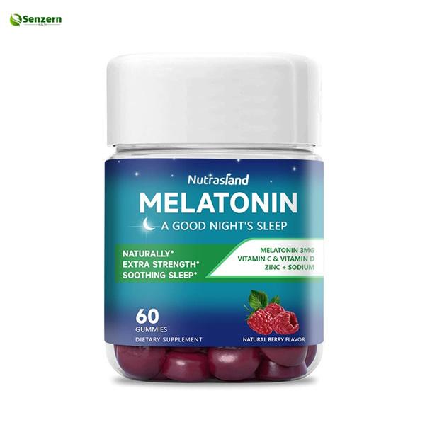 60 Capsules Melatonin Gummy Regulate Body Clock Sleep Gummies