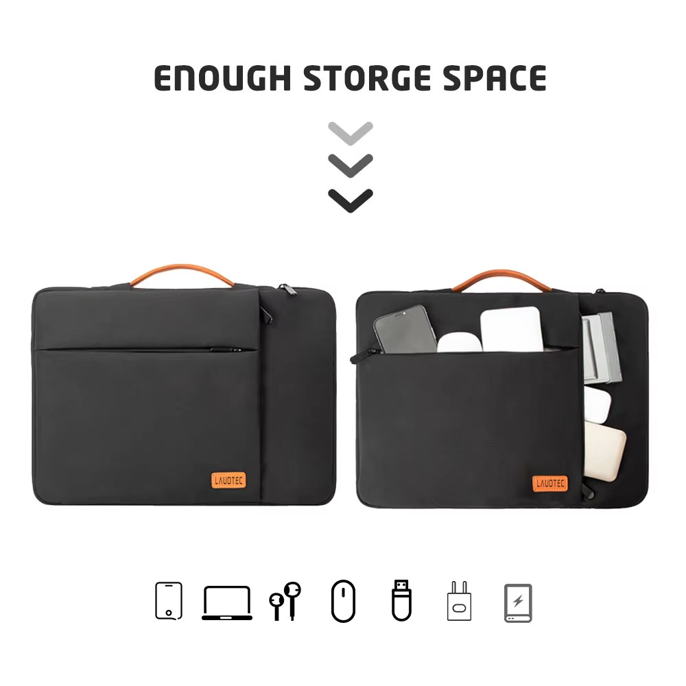 For Laudtec 15 Inch Laptop Briefcase Custom Logo Simple Shoulder Bag Luxury Elegant Polyester Sling Sleeve Business Computer Bag Wholesale OEM/ODM/Private Label