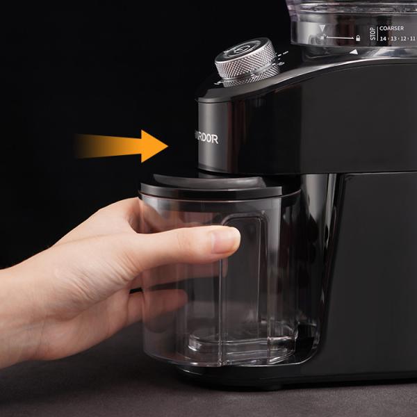 304 Stainless Steel Espresso Machine 220V Household French Press Grinder Removable Chamber