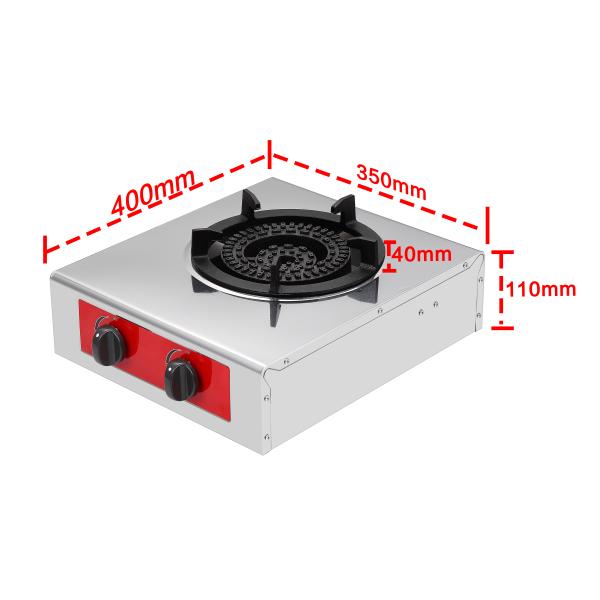 Газовая плита литого железа горелки нержавеющей стали одиночная для домочадца