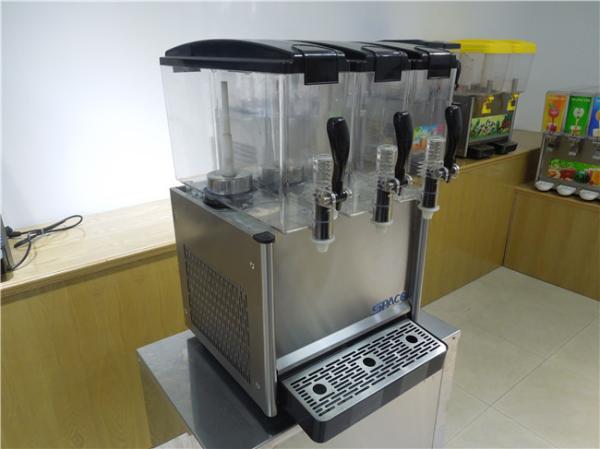 Electric Fruit Juice Dispenser Machine With Three PC Transparent Material Tank