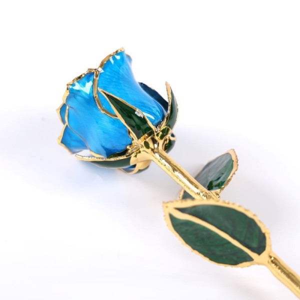 24K Gold-plated Eternal Rose Gold Resin Preserved Flower Golden Branch Rose Christmas Valentine's Day Gift