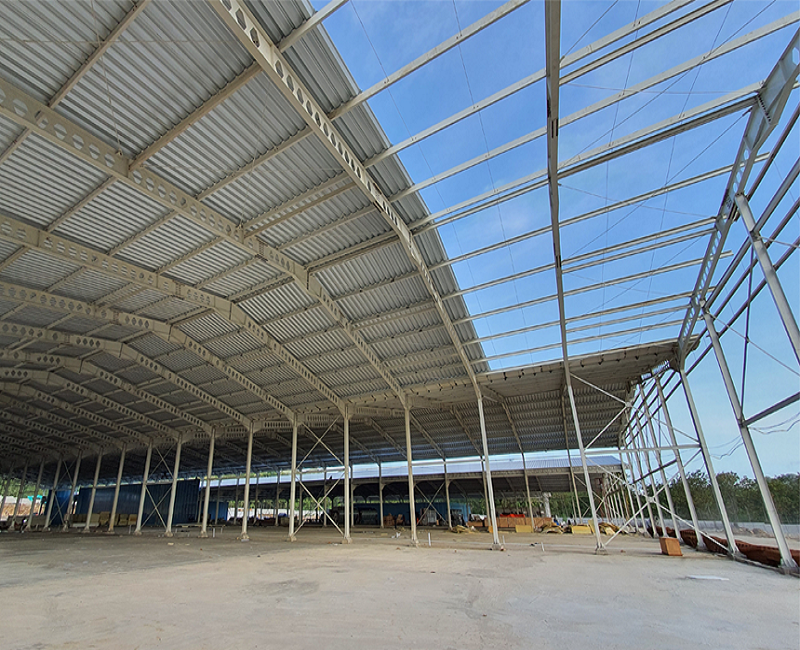 Prefab Steel Structure Car Showroom Small Warehouse Garage Workshop Building