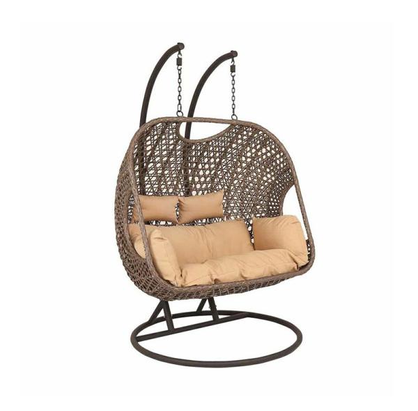 Decorative SNUGLANE Depth 66cm Rattan Garden Swing Chair For Patio