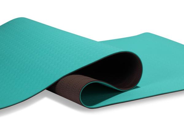 Latex Free TPE Yoga Mat Lightweight Skid Resistance Double Side Unique Textures