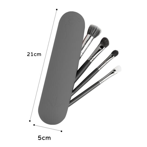 Bolsa de cosméticos de silicona portátil de viaje personalizada de gran venta en 2025, bolsa de almacenamiento de maquillaje