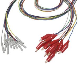 Grabber do estilo do ruído 1.5mm com o elétrodo chapeado dos Leadwires do EMG do