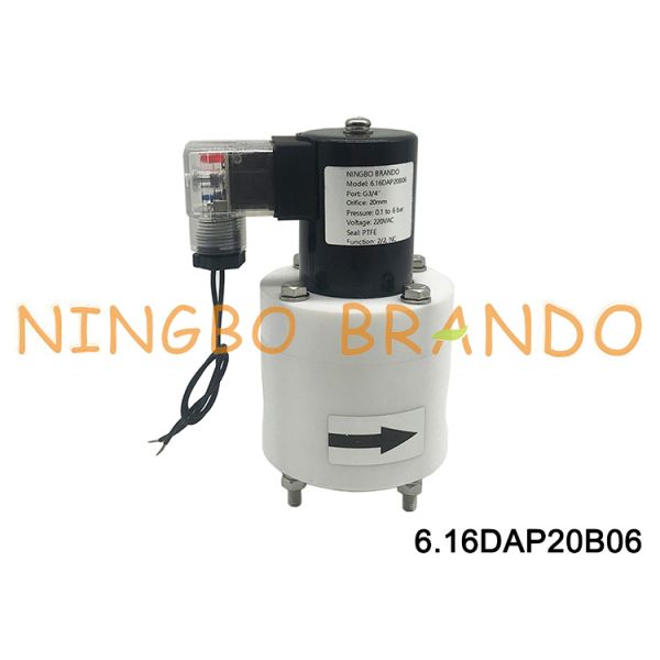 3/4'' Anti-corrosion PTFE Solenoid Valve DC24V AC110V AC220V