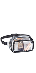 Clear Sling Bag, Stadium Approved Clear Bag, Transparent Chest Daypack for Hiking, Stadium or Concerts