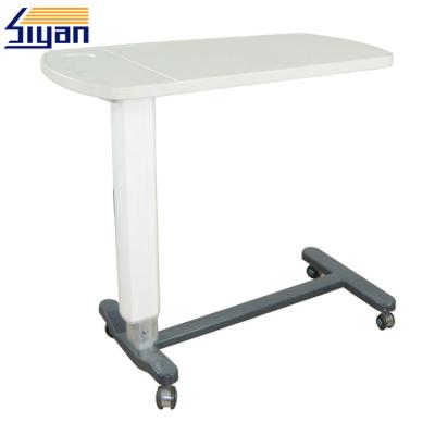 White Movable Overbed Table Swivel Top For Computer / Laptop Table