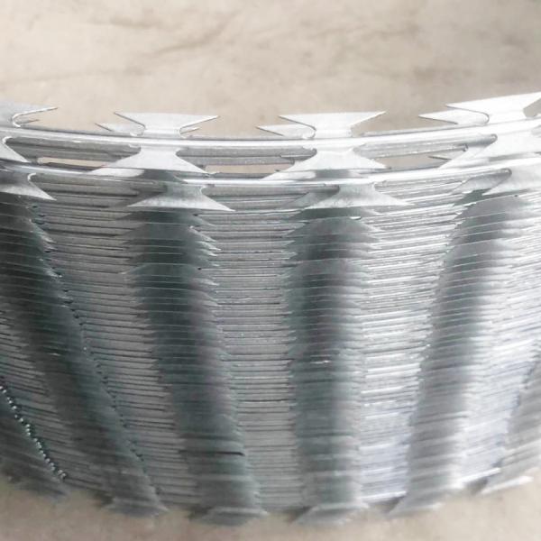 450mm Razor Hot Dipped Concertina Barbed Wire