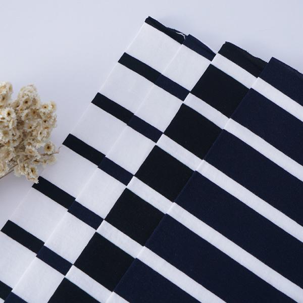 El algodón del punto rayó textura amistosa de la tela el 175cm del verano de la piel material de la ropa de deportes