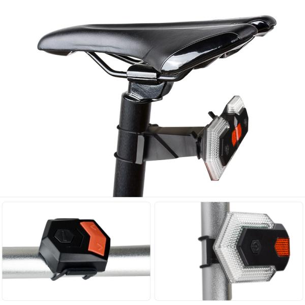 Wireless Remote Control LED Direction Indicator Cycling Warning Light for Commuters