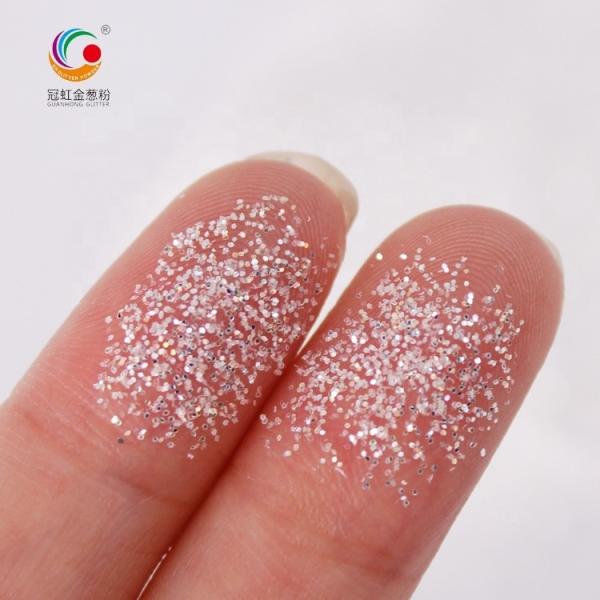 1/8-1/128 Strip Bulk PET Glitter Powder for Craft/Decoration/Nail Art/Screen Printing Direct Mirror Silver