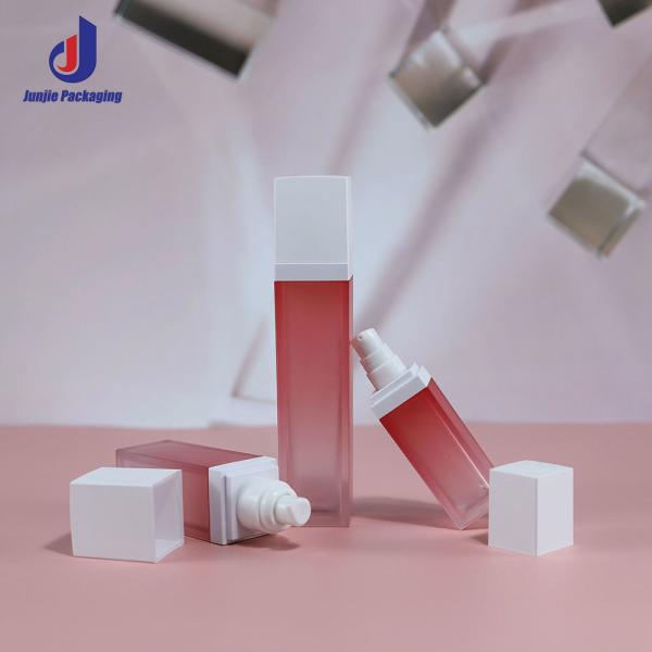 Transparent Square Acrylic Bottle Plastic Eye Cream Jar For Packaging Screen Printing
